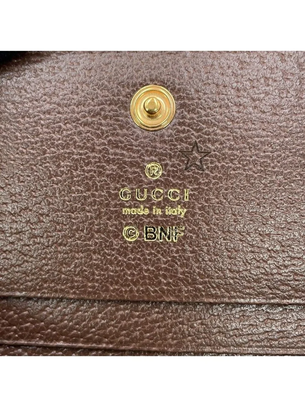 Gucci Bifold Wallet GG Supreme Bananya Compact Leather